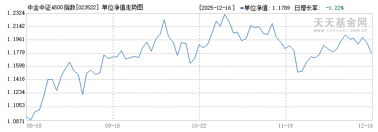 中金中证A500指数增强A(023522)历史净值