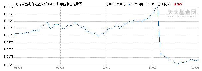 凯石元鑫混合发起式A(023526)历史净值