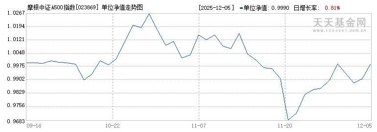 摩根中证A500指数增强A(023869)历史净值
