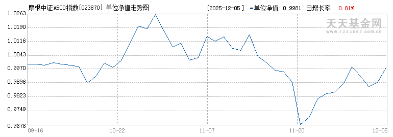 摩根中证A500指数增强C(023870)历史净值