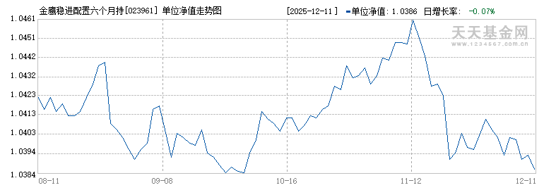 金鹰稳进配置六个月持有混合发起(FOF)B(023961)历史净值