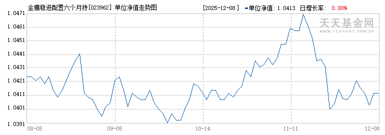 金鹰稳进配置六个月持有混合发起(FOF)D(023962)历史净值