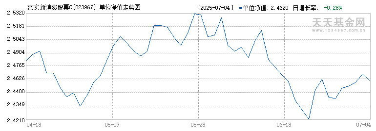 嘉实新消费股票C(023967)历史净值