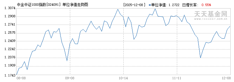 中金中证1000指数增强发起B(024091)历史净值