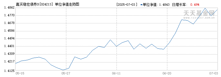 嘉实稳宏债券D(024213)历史净值