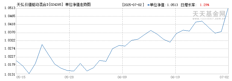 天弘价值驱动混合D(024265)历史净值
