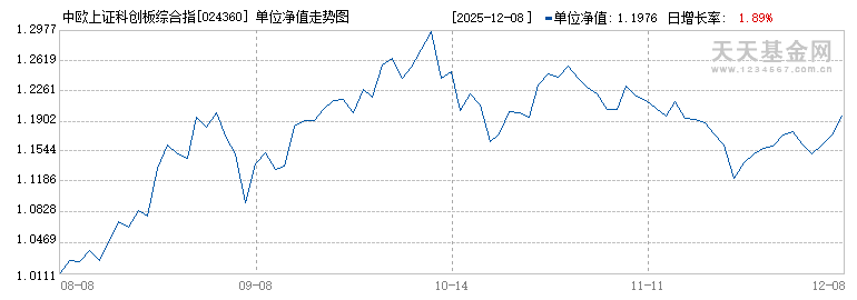中欧上证科创板综合指数增强C(024360)历史净值