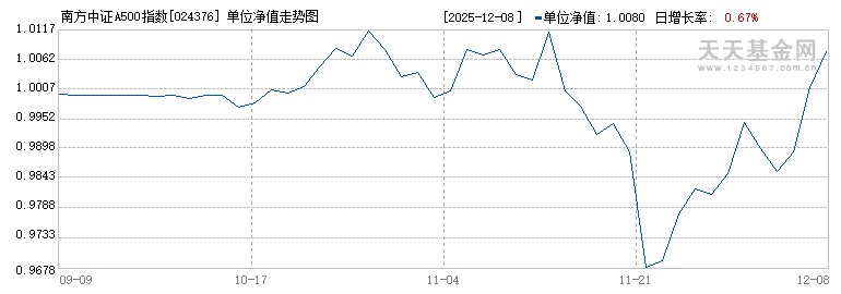 南方中证A500指数增强C(024376)历史净值