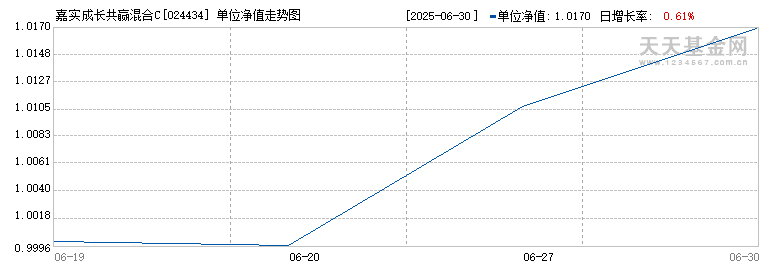 嘉实成长共赢混合C(024434)历史净值