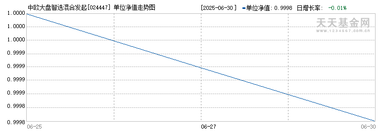 中欧大盘智选混合发起C(024447)历史净值