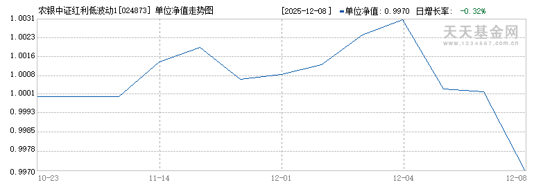 农银中证红利低波动100指数C(024873)历史净值