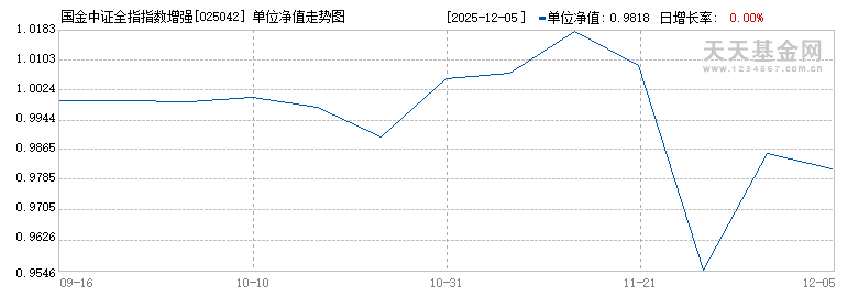 国金中证全指指数增强C(025042)历史净值