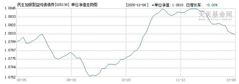 民生加银聚益纯债债券C(025138)历史净值