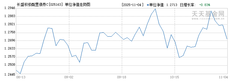 长盛积极配置债券C(025163)历史净值