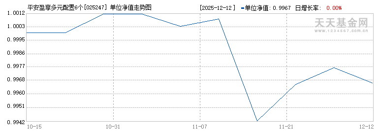 平安盈享多元配置6个月持有混合发起式(FOF)A(025247)历史净值