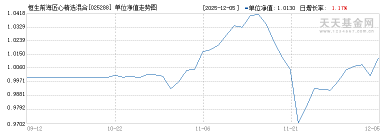 恒生前海匠心精选混合C(025288)历史净值