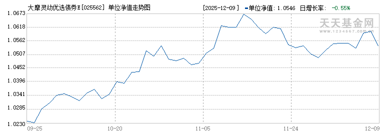 大摩灵动优选债券E(025562)历史净值