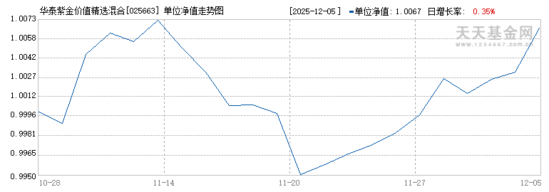 华泰紫金价值精选混合(025663)历史净值