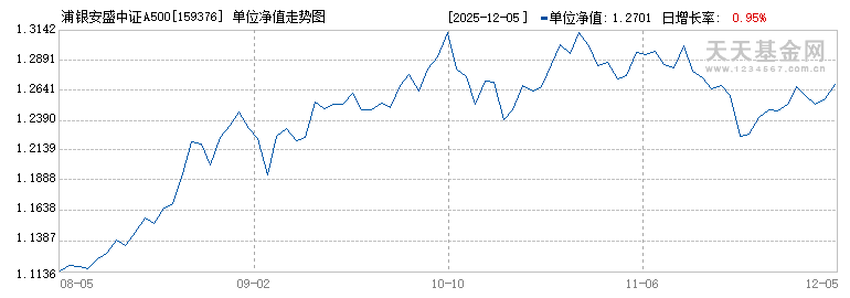 浦银安盛中证A500ETF(159376)历史净值