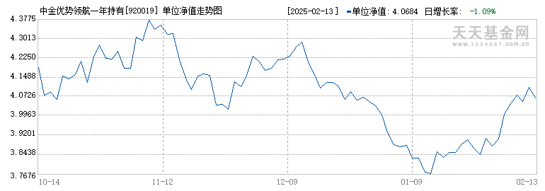 中金优势领航一年持有混合A(920019)历史净值