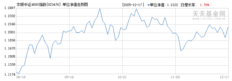 农银中证A500指数增强C(023476)历史净值