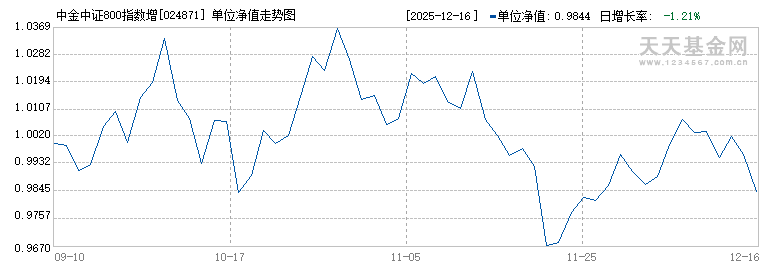 中金中证800指数增强C(024871)历史净值