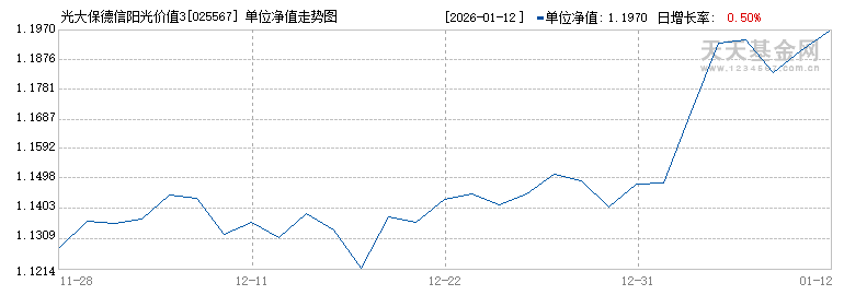 光大保德信阳光价值30个月持有混合E(025567)历史净值