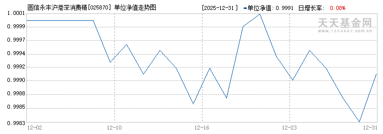 圆信永丰沪港深消费精选混合发起A(025870)历史净值