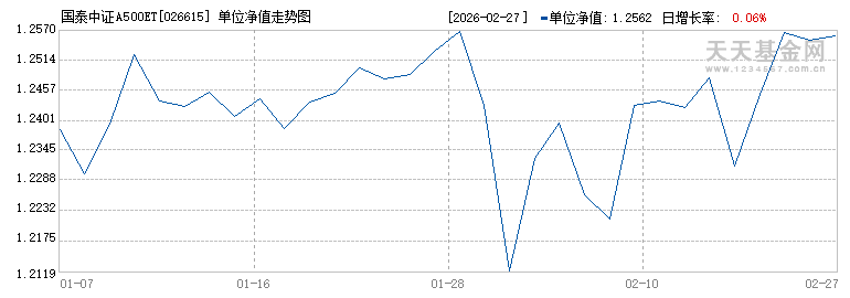 国泰中证A500ETF发起联接Y(026615)历史净值