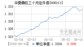 005213基金近期净值走势图